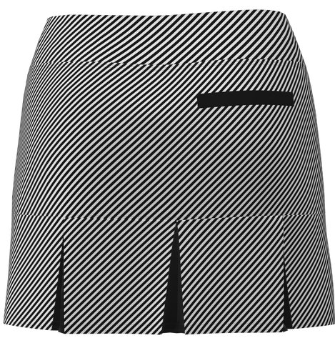 AB SPORT Women's Cross Stripe Print Back Pleat Golf Skirt - BLCS