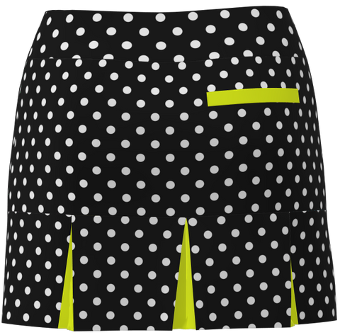 AB SPORT Women's Polka Dot Print Back Pleat Golf Skirt BSKG05-BPDY