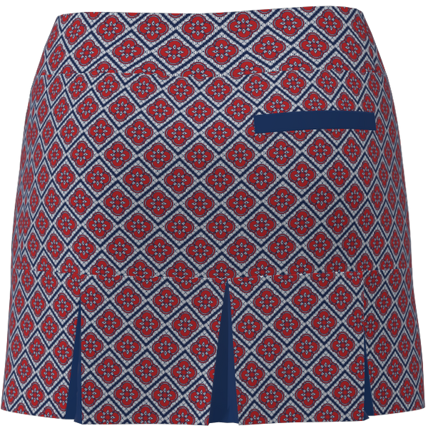 AB SPORT Women's Clover Print Back Pleat Golf Skirt BSKG05-CLOVERWB