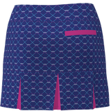 AB SPORT Women's Golf Club Print Back Pleat Golf Skirt - GC1F