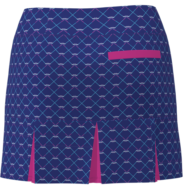 AB SPORT Women's Golf Club Print Back Pleat Golf Skirt - GC1F
