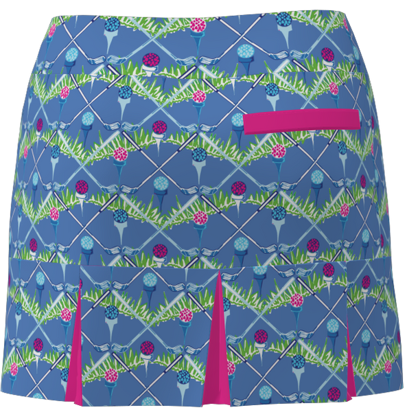 AB Sport Women's Golf Clubs Print Back Pleat Golf Skirt - GC34CCFP