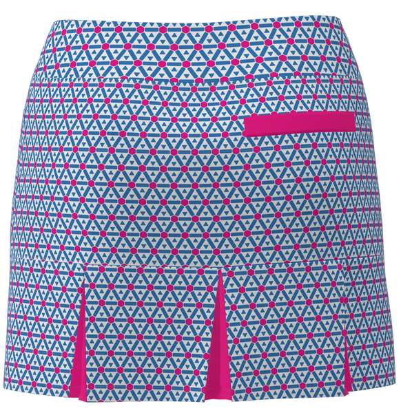 AB Sport Women's Geo Print Back Pleat Golf Skirt - GEO2CFHPP