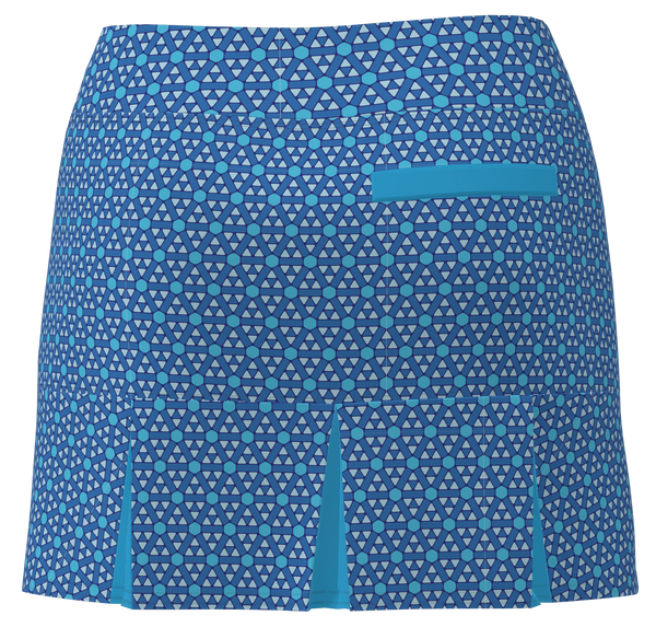 AB SPORT Women's Geo Print Back Pleat Golf Skirt-GEO2GSK