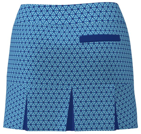 AB SPORT Women's Geo Print Back Pleat Golf Skirt-GEO2J