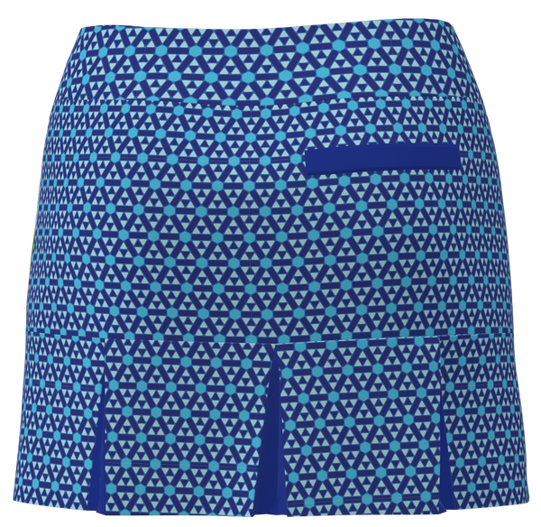 AB SPORT Women's Geo Print Back Pleat Golf Skirt - GEO2L