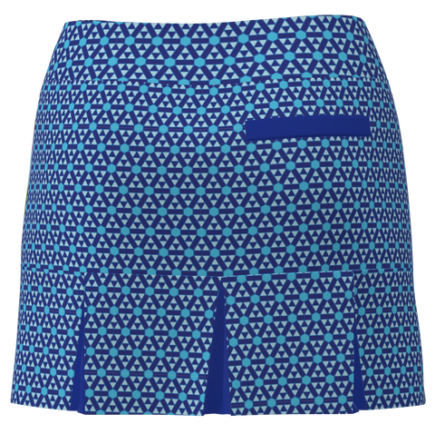 AB SPORT Women's Geo Print Back Pleat Golf Skirt - GEO2L