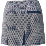 AB SPORT Women's Geo Print Back Pleat Golf Skirt - GEO2NVLP