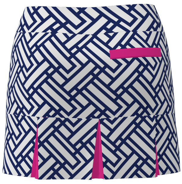 AB SPORT Women's Geo Print Back Pleat Golf Skirt BSKG05-GEO4WNP