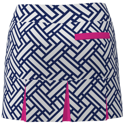 AB SPORT Women's Geo Print Back Pleat Golf Skirt BSKG05-GEO4WNP