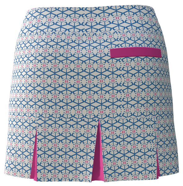 Granite Golf Club Print Women's Back Pleat Golf Skirt BSKG05-GGC1P