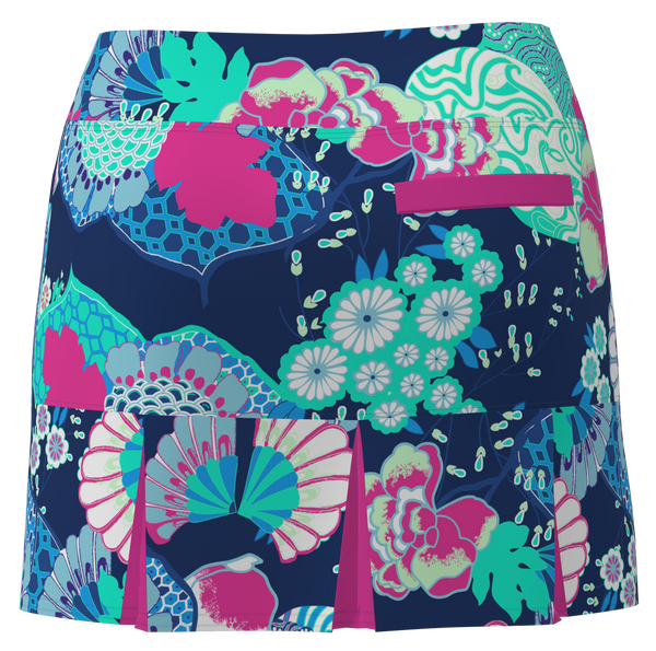 AB SPORT Women's Japanese Garden Print Back Pleat Golf Skirt - JPGN6