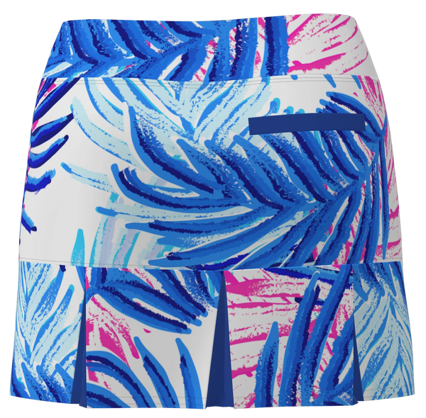 AB SPORT Women's Leaf Print Back Pleat Golf Skirt - LFRHP3