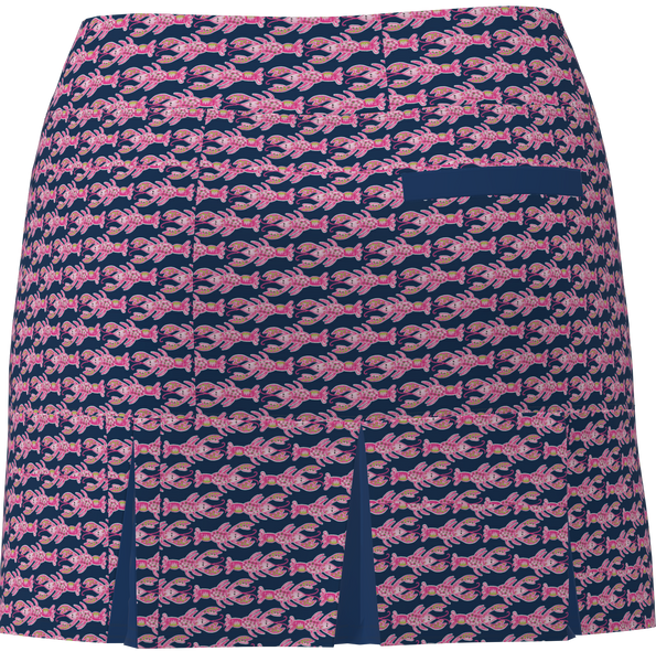 AB SPORT Lobsters Print Women's Back Pleat Golf Skirt BSKG05-LOBS1F