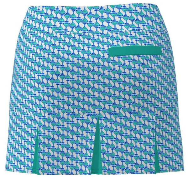 AB SPORT Women's Martini Print Back Pleat Golf Skirt - MART1H