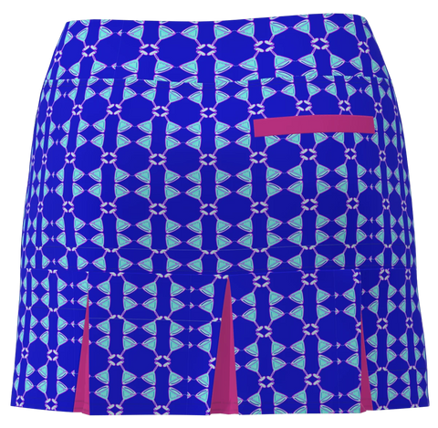 AB SPORT Women's Martini Print Back Pleat Golf Skirt-MART4D