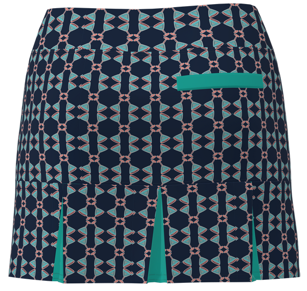 AB SPORT Women's Martini Print Back Pleat Golf Skirt - MART4MB