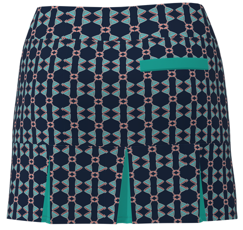 AB SPORT Women's Martini Print Back Pleat Golf Skirt - MART4MB
