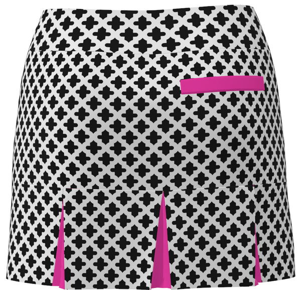 AB SPORT Women's Mosaic Print Back Pleat Golf Skirt BSKG05-MOSBWP