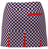 AB SPORT Women's Geo and Stripe Print Back Pleat Golf Skirt-MOBWR