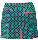 AB SPORT Women's Mosaic Print Back Pleat Golf Skirt - MOSN_COR