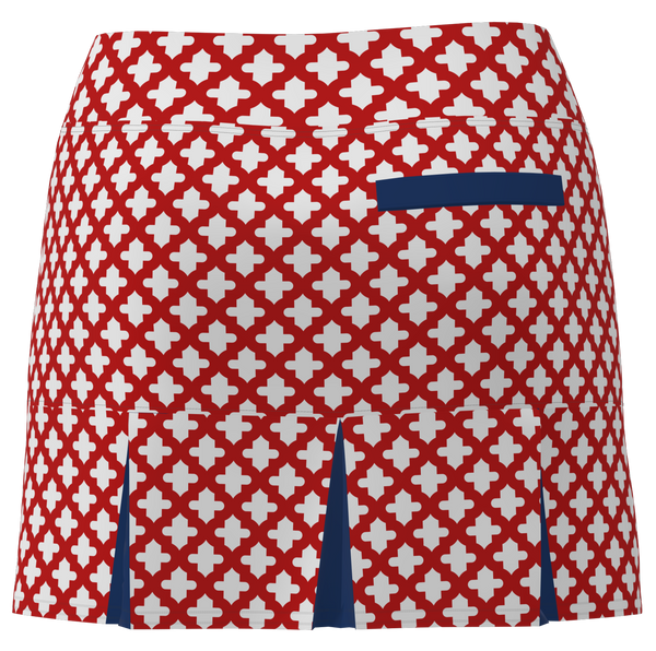 AB SPORT Women's Mosaic Print Back Pleat Golf Skirt BSKG05-MOWRWS