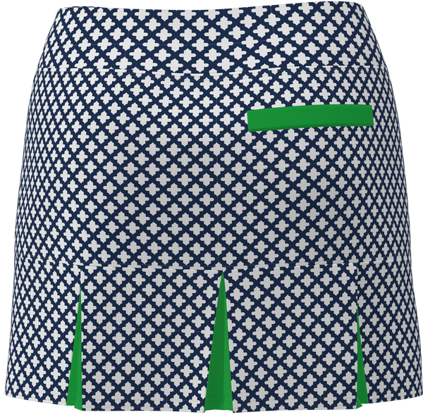AB Sport Women's Mosaic Print Back Pleat Golf Skirt - MOSWNSG