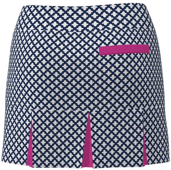 AB Sport Women's Mosaic Print Back Pleat Golf Skirt - MOSWNSP