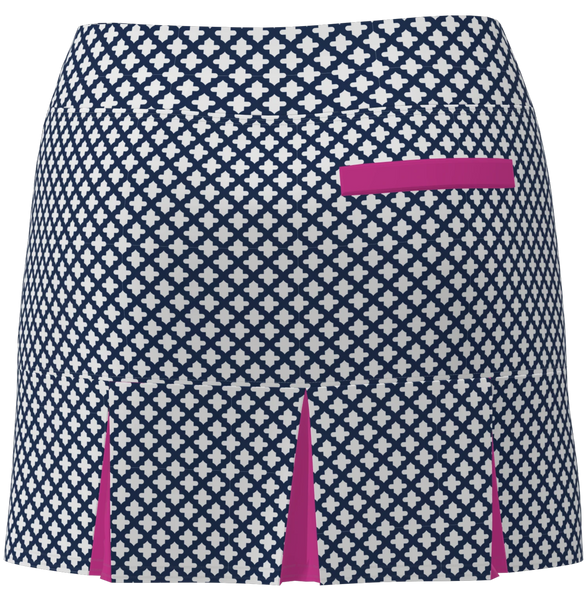 AB SPORT Women's Mosaic Print Back Pleat Golf Skirt - MOSWNW