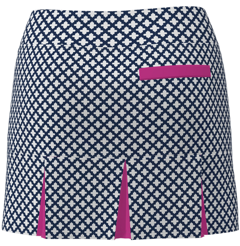 AB SPORT Women's Mosaic Print Back Pleat Golf Skirt - MOSWNW