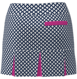 AB SPORT Women's Mosaic Print Back Pleat Golf Skirt  -MOSWNS