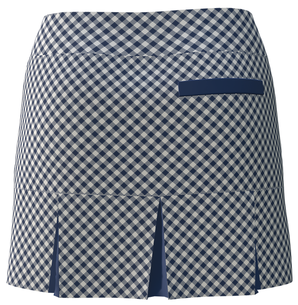 AB SPORT Women's Gingham Print Back Pleat Golf Skirt BSKG05-GINGS