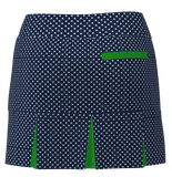 AB Sport Women's Polka Dot Print Back Pleat Golf Skirt - NPDG