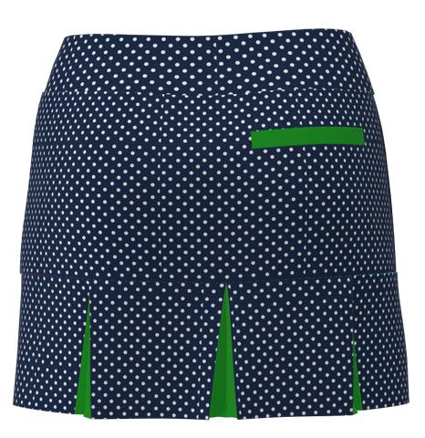 AB Sport Women's Polka Dot Print Back Pleat Golf Skirt - NPDG