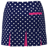 AB Sport Women's Polka Dot Print Back Pleat Golf Skirt - NPDLP