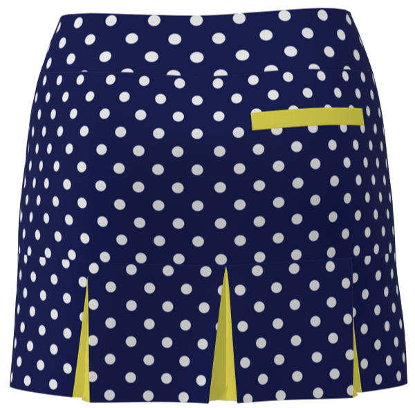 AB Sport Women's Polka Dot Print Back Pleat Golf Skirt - NPDLY