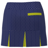 AB SPORT Women's Polka Dot Print Back Pleat Golf Skirt - NPD153Y