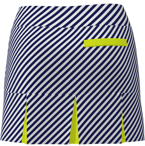 AB SPORT Women's Navy Cross Stripe Golf Skirt  BSKG05-NVCSY