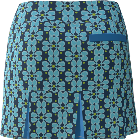 AB Sport Women's Pickleball Print Back Pleat Golf Skirt BSKG05-PICKB_4BU