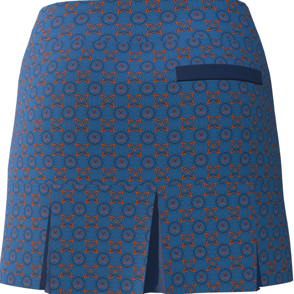 University of Virginia Print Women's Back Pleat Golf Skirt - UVA2CN