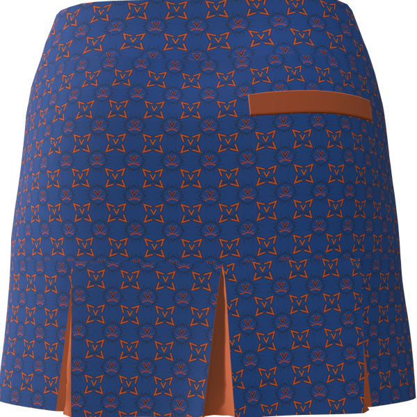 University of Virginia Print Women's Back Pleat Golf Skirt - UVA2FO
