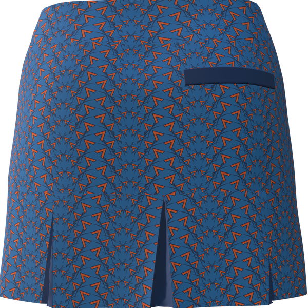 University of Virginia Print Women's Back Pleat Golf Skirt - UVA5CN
