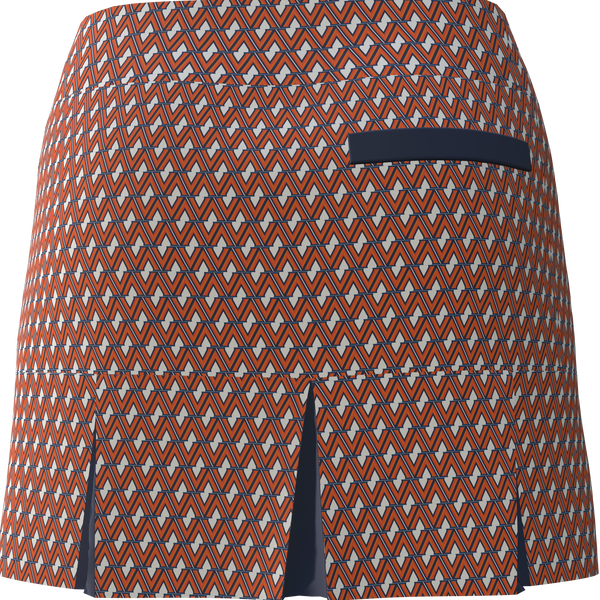 University of Virginia Print Women's Back Pleat Golf Skirt - UVA7AB