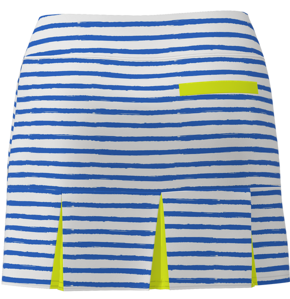 AB SPORT Women's Watercolor Stripe Print Back Pleat Golf Skirt BSKG05-WCSY