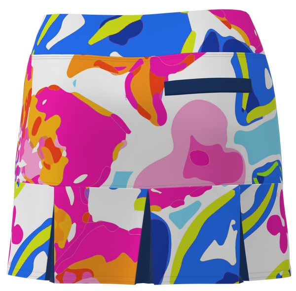AB SPORT Women's Floral Print Back Pleat Golf Skirt - YWF6L