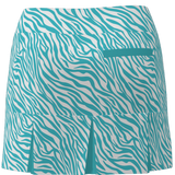 AB SPORT Women's Zebra Seafoam Print Back Pleat Golf Skirt-ZEBSF