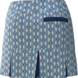 AB SPORT Women's Whale Print Back Pleat Golf Skirt BSKG05-WHALE7D