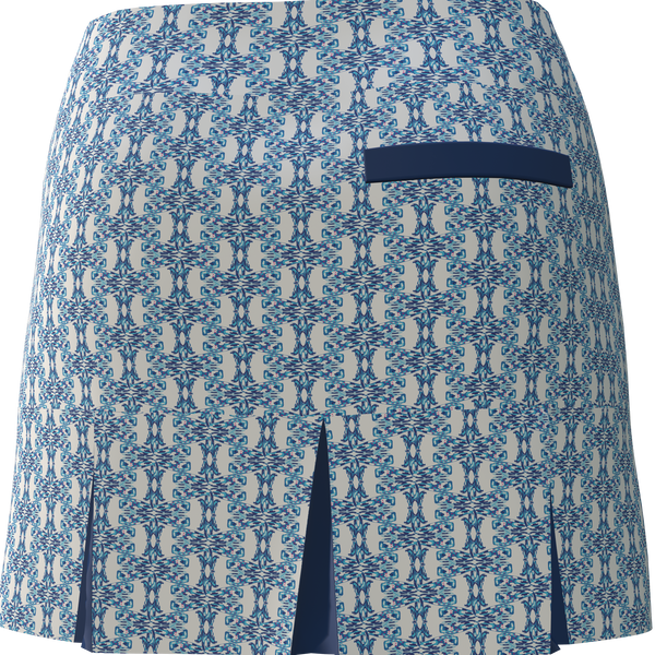 AB SPORT Women's Whale Print Back Pleat Golf Skirt BSKG05-WHALE7D