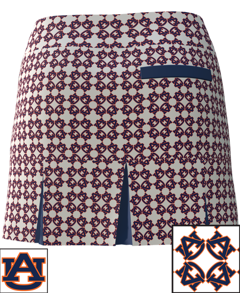 Auburn Tigers AU Print Women's Back Pleat Golf Skirt BSKG05-AU_1A