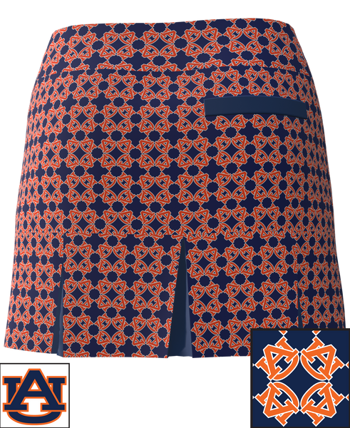 Auburn TigersS AU Print Back Pleat Golf Skirt BSKG05-AU_1BNVOR